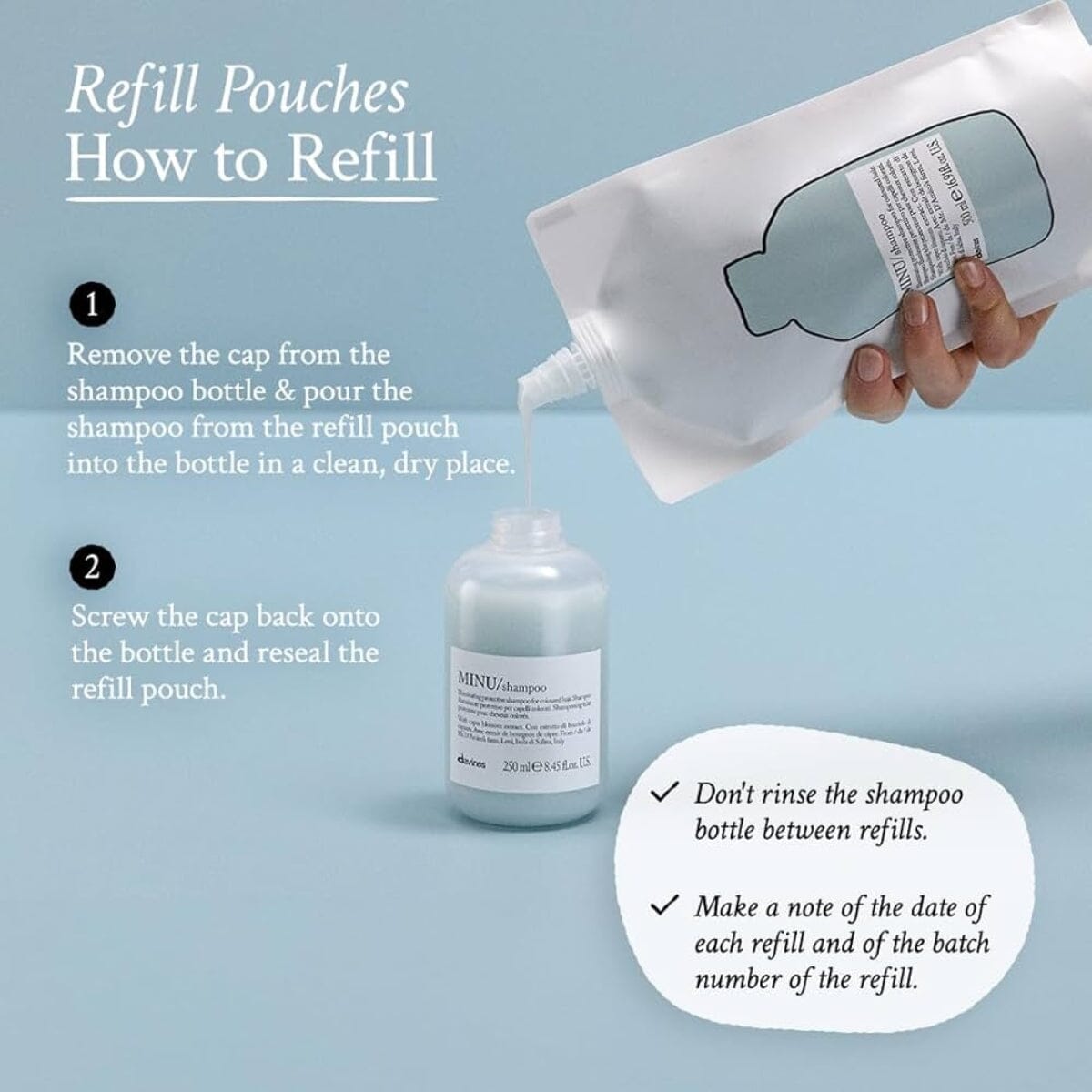 Davines MINU Shampoo Refill Pouch 500ml